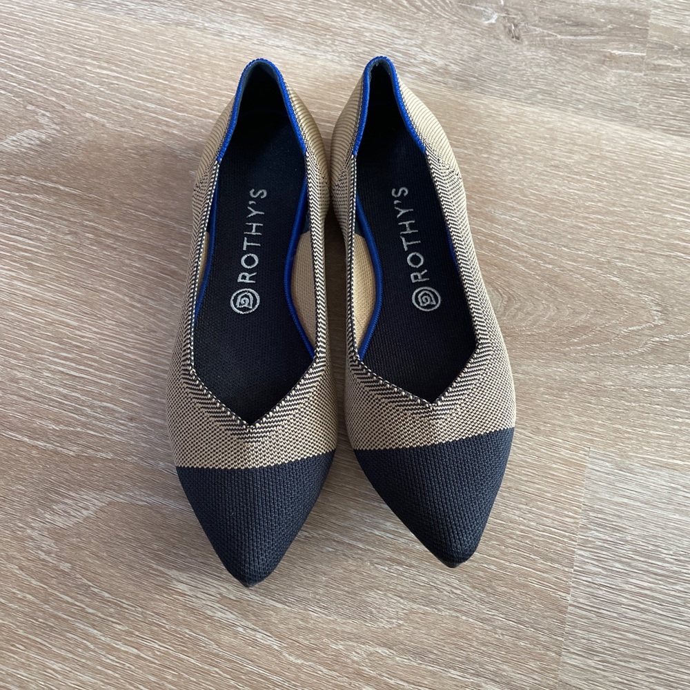 RETIRED Rothy's Pointed Toe Flats DUNE CAP TOE
